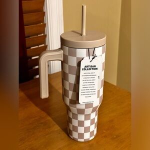 RARE HydraPeak Voyager 40oz Handled Tumbler - Checkered Stone - NEW